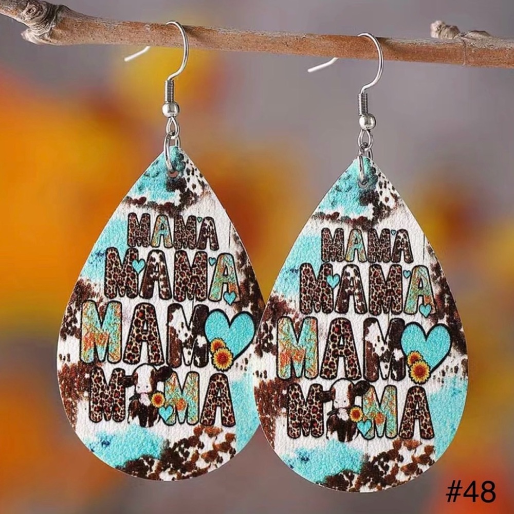 #48 | Western MAMA Water Drop Dangle Earrings
